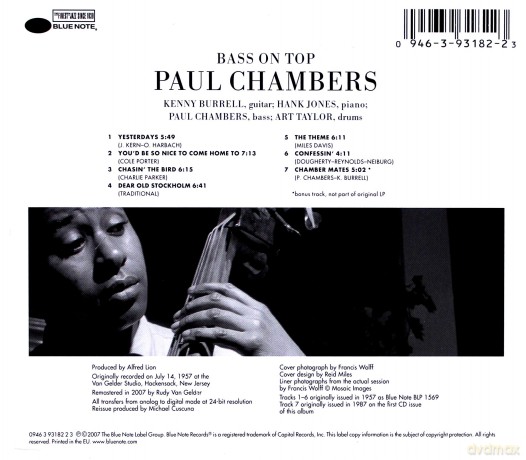 Paul Chambers: Bass On Top (RVG)[CD]