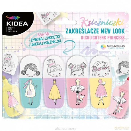 Zakreślacze księżniczki - new look 4szt