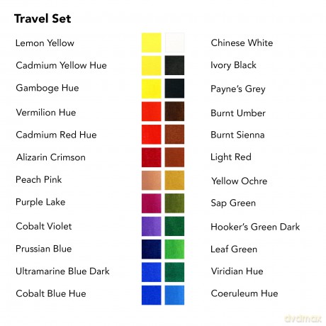 Daler-Rowney - Aquafine Travel Set 24 Half Pans (306031)