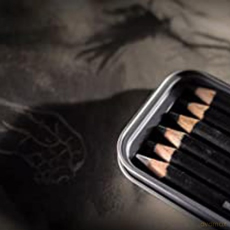 Derwent - Charcoal 6-stk Metalbox (601062)