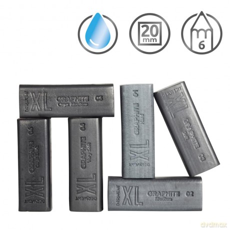Derwent - Graphite Xl Blocks Tin Of 6 (601059)