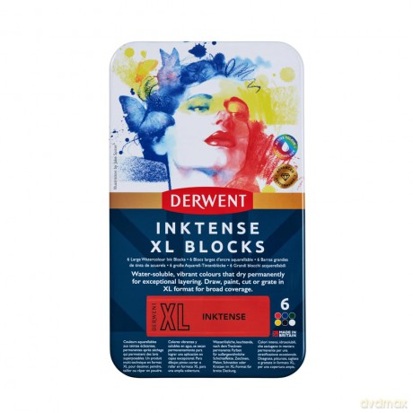Derwent - Inktense Xl Blocks Tin Of 6 (601052)