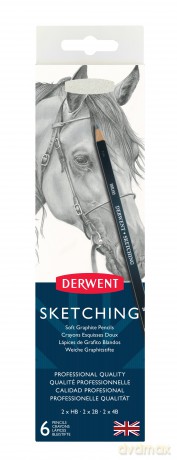 Derwent - Sketching Pencils Tin (6 pcs) (601032)