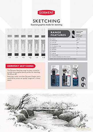 Derwent - Sketching Pencils Tin (6 pcs) (601032)
