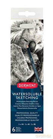 Derwent - Watersoluble Sketching Pencils Tin (6 pcs) (601041)