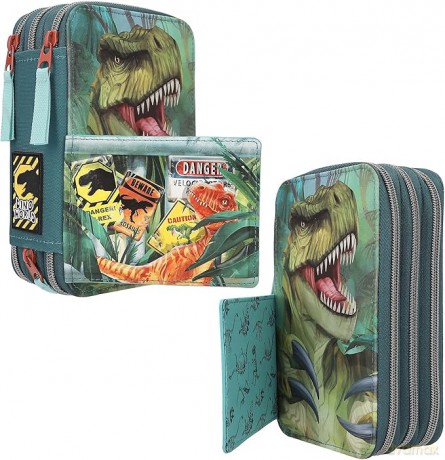 Dino World - Triple Pencil Case danger (0411757)