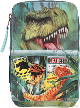 Dino World - Triple Pencil Case danger (0411757)