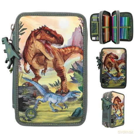 Dino World - Triple Pencil Case LED (0411772)