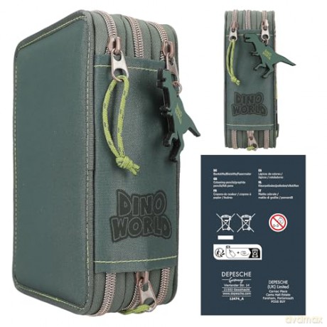 Dino World - Triple Pencil Case LED (0411772)
