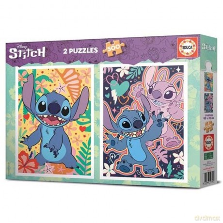 Puzzle Educa 1000 elementów Puzzle 2 x 500 el. Lilo i Stich 80-19732