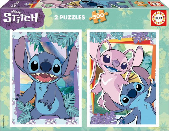 Puzzle Educa 1000 elementów Puzzle 2 x 500 el. Lilo i Stich 80-19732