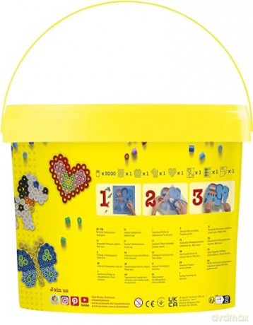 HAMA - Maxi beads - 3000pcs + 4 plates in bucket (388806)