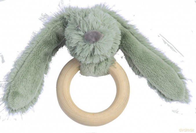 Happy Horse - Rabbit Richie Wooden Teething Ring - 12 cm - Green - 133190