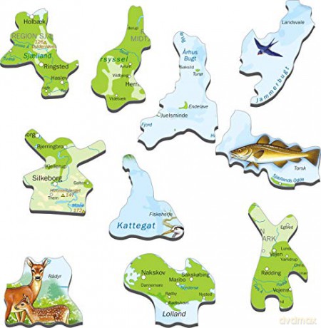 Larsen Puzzle - Denmark with Animals (66 pcs) (K78)