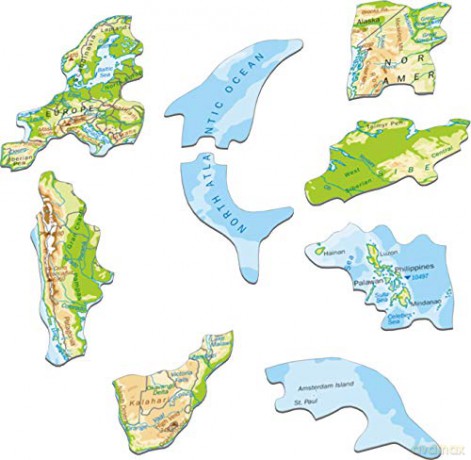 Larsen Puzzle - World map (80 pcs) (K4)