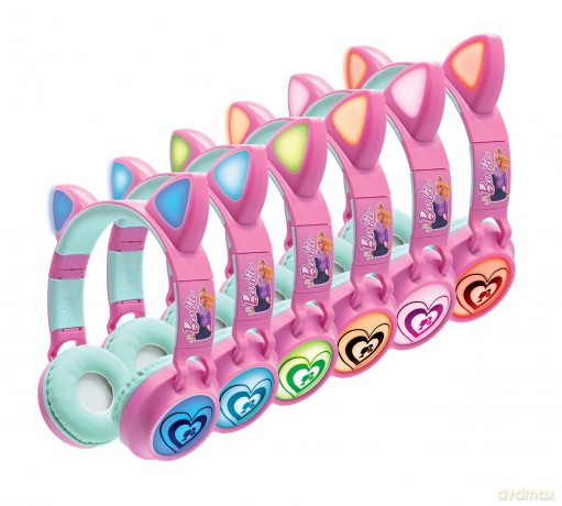 Lexibook - Barbie Bluetooth headphones with light (HPBTKTBB)
