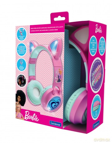 Lexibook - Barbie Bluetooth headphones with light (HPBTKTBB)