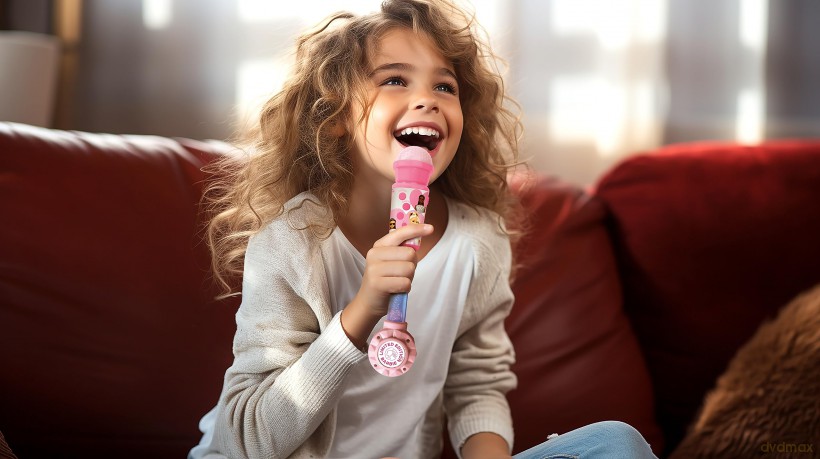 Lexibook - Barbie Trendy Lighting Microphone with speaker (MIC90BB)