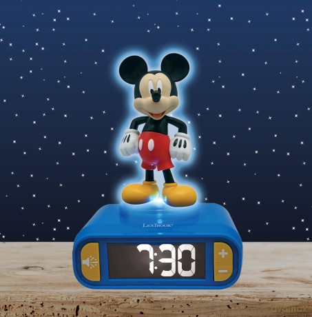 Lexibook - Mickey 3D budzik i nocna lamka z figurką (RL800MCH)