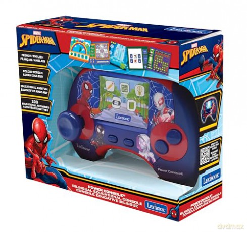 Lexibook - Spider-Man Educational bilingual console with LCD screen (EN/FR) (JCG100SPi1)