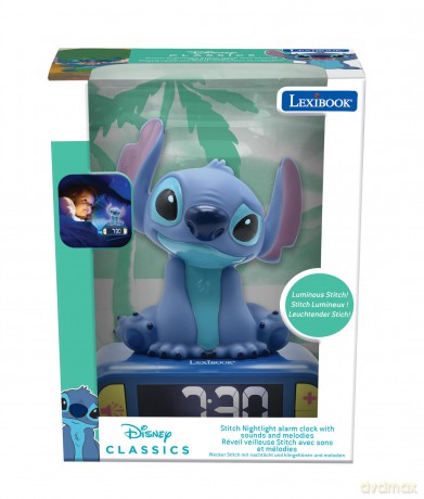Lexibook - Stitch - Digital 3D Alarm Clock (RL800D)