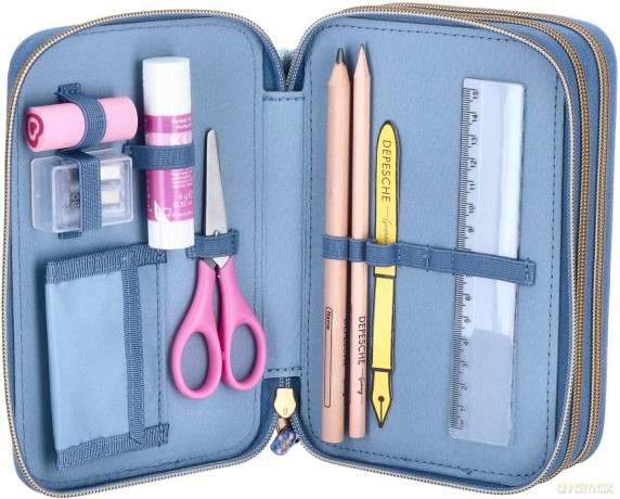 Miss Melody Triple Pencil Case DENIM (0412871)