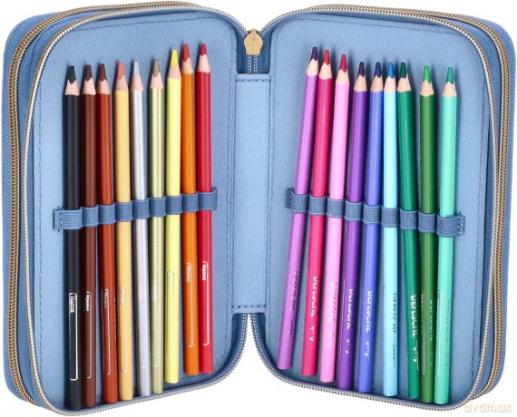 Miss Melody Triple Pencil Case DENIM (0412871)