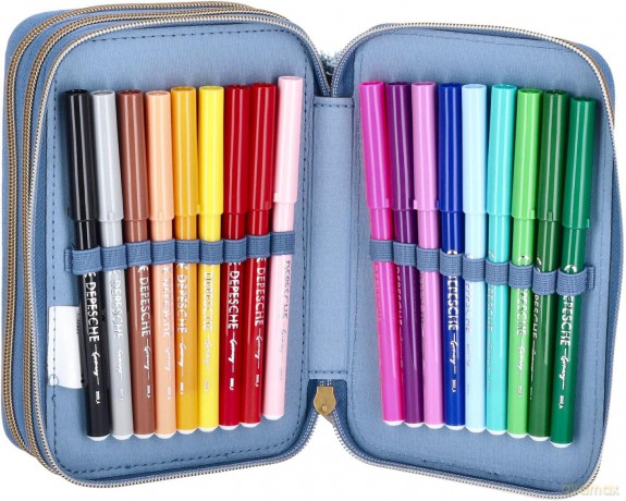 Miss Melody Triple Pencil Case DENIM (0412871)
