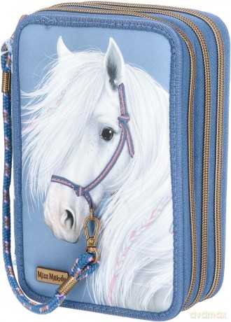 Miss Melody Triple Pencil Case DENIM (0412871)