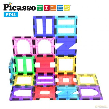 Picasso Tiles - Artistry Magnetic Tiles set (42 pcs) (PT42)