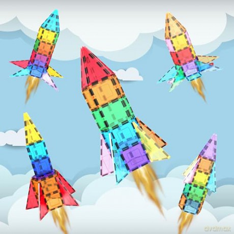 Picasso Tiles - Rocket Booster Set (32 pcs) (PT32)