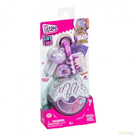 Real Littles Tiny Tins, Real Metal Tin With 4 Charms, Includes Real Working Stationery (30496)