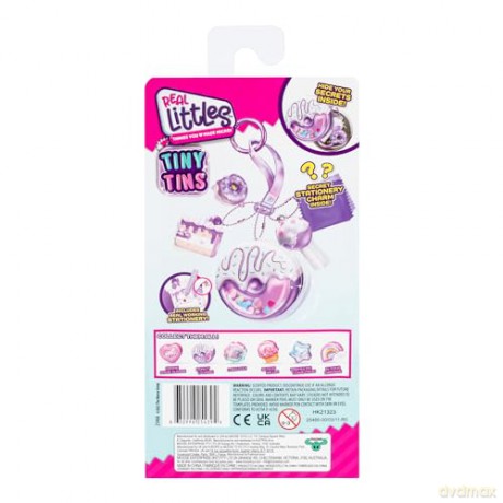Real Littles Tiny Tins, Real Metal Tin With 4 Charms, Includes Real Working Stationery (30496)