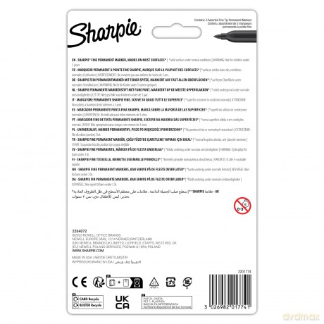 Sharpie - Permanent Marker Fine Glam Pop 5-Blister (2201774)