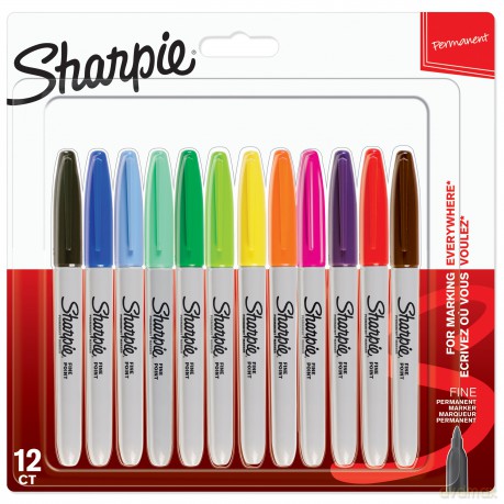 Markery Sharpie - Permanent Markers - Fine Point (2065404)