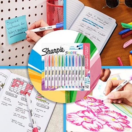 Sharpie - S-Note Chisel12-Blister (2138233)