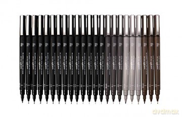 Uni - Fineliner 0.03-0.8 mm - Black (6 pcs) (401230)