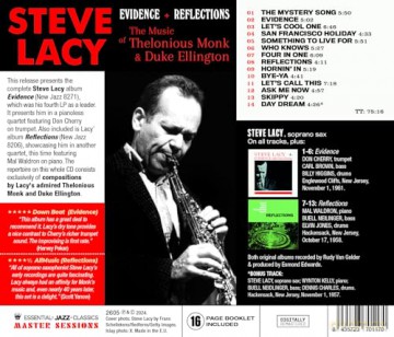 Steve Lacy: Evidence + Reflections (+1 Bonus Track) [CD]
