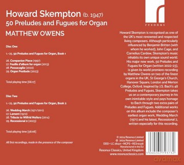 Matthew Owens (Organ): Howard Skempton: 50 Preludes And Fugues For Organ [2CD]
