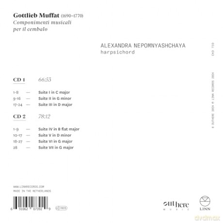 Alexandra Nepomnyashchaya: Muffat: Componimenti Musicali Per Il Cembalo [2CD]