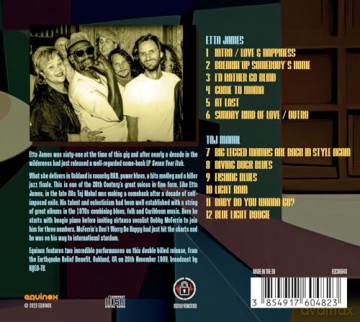 Etta James & Taj Mahal: The Earthquake Relief Concert 1989 [CD]