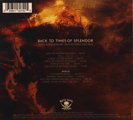 Disillusion: Back To Times Of Splendor 20th Anniversary (digipack) [CD]