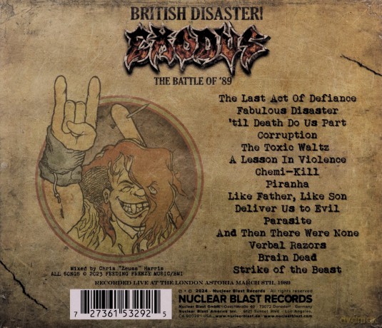 Exodus: British Disaster The Battle Of 89 [CD]