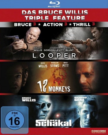 Looper / 12 Monkeys / Der Schakal [3xBlu-Ray]