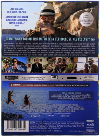 The Unbearable Weight of Massive Talent (Nieznośny ciężar wielkiego talentu) (mediabook) [Blu-Ray 4K]+[Blu-Ray]