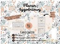 Planer tygodniowy plany zajęć kot Pattern