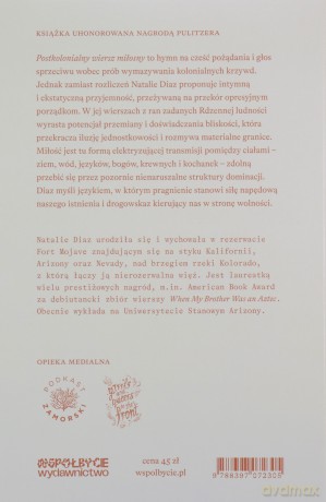 Postkolonialny wiersz miłosny - Natalie Diaz [KSIĄŻKA]