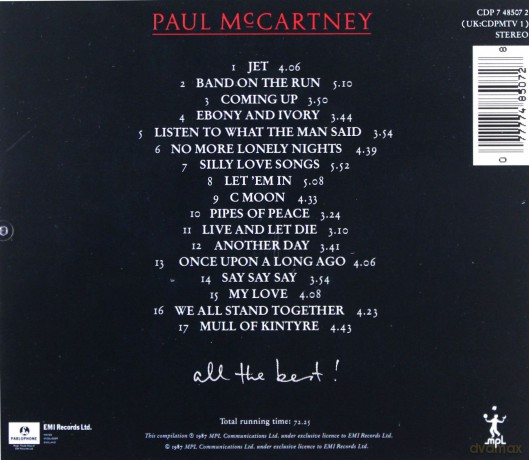 Paul Mccartney: All The Best [CD]
