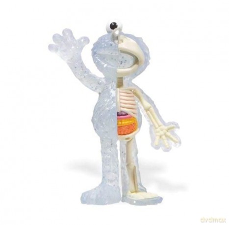 Mighty Jaxx XXRAY Elmo Clear Glitter Vinyl Art Collectible Figures [FIGURKA]