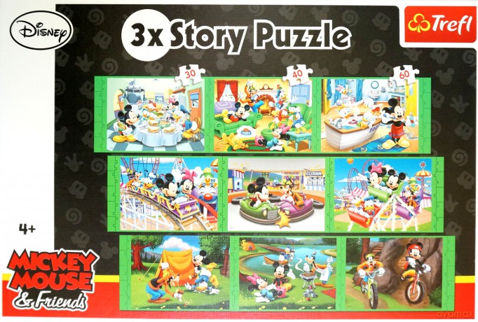 TREFL 3xStory Puzzle Postacie z Myszki Miki (Disney) 90301 [PUZZLE]
